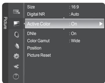 SAMSUNG HL-T7288W - Setting the Active Color - 1