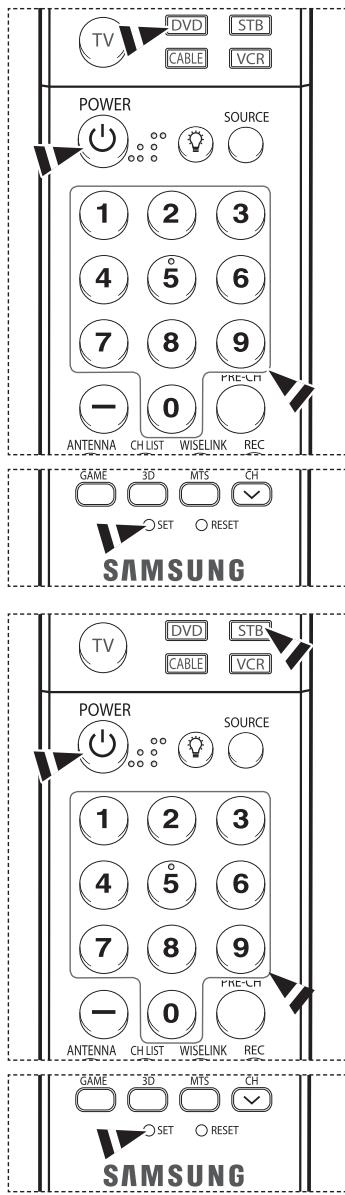 SAMSUNG HL-T7288W - Setting Up the Remote to Operate Your Set Top Box - 1