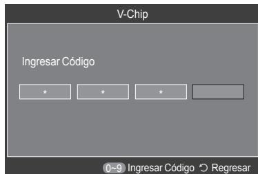 SAMSUNG HL-T7288W - Configuración de las restricciones mediante las “Guias paternas de TV” - 2