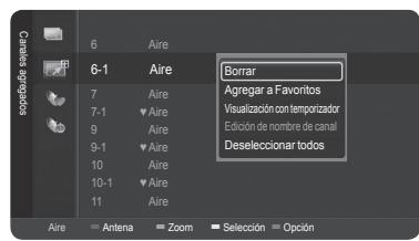 SAMSUNG HL-T7288W - Ajuste de los canales favoritos - 3