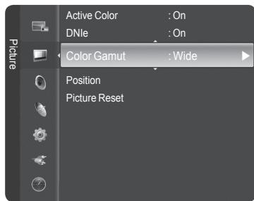 SAMSUNG HL-T7288W - Setting the Color Gamut - 1
