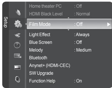 SAMSUNG HL-T7288W - Setting the Film Mode - Analog - 1