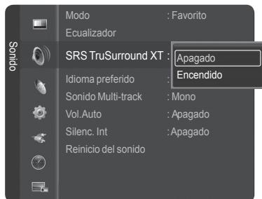 SAMSUNG HL-T7288W - Configuración de TruSurround XT - 2