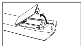 SAMSUNG HL-T7288W - Insertion des piles dans la télécommande - 1