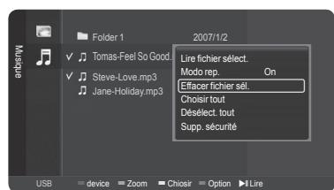 SAMSUNG HL-T7288W - Suppression de multiples fichiers musicaux - 6
