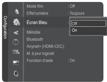 SAMSUNG HL-T7288W - Réglage du mode écran bleu - 2