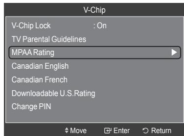 SAMSUNG HL-T7288W - How to Set up Restrictions Using "TV Parental Guidelines" - 5