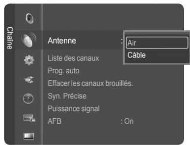 SAMSUNG HL-T7288W - Sélection de la source de diffusion - 2