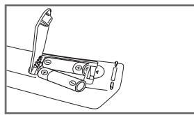 SAMSUNG HL-T7288W - Insertion des piles dans la télécommande - 2