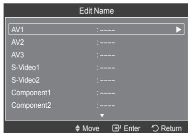 SAMSUNG HL-T7288W - To Edit the Input Source Name - 2