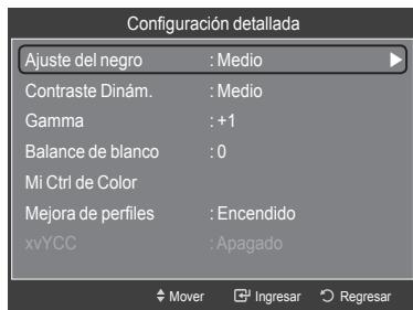 SAMSUNG HL-T7288W - Configuración detallada de los values de laImagen - 2