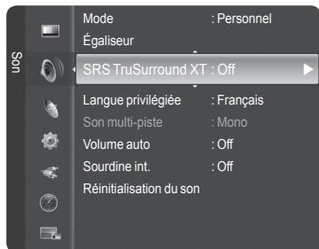 SAMSUNG HL-T7288W - Réglage de TruSurround XT - 1