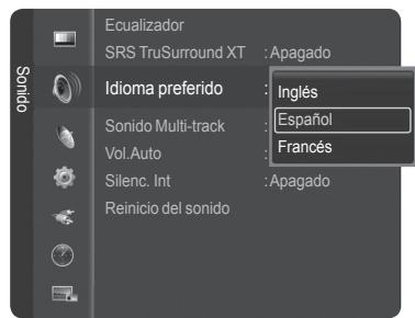 SAMSUNG HL-T7288W - Idioma preferido - 2