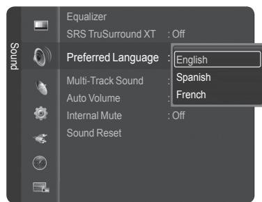 SAMSUNG HL-T7288W - Preferred Language - 3