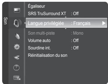 SAMSUNG HL-T7288W - Langue privilégée - 1