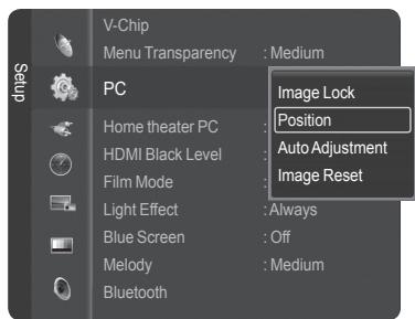 SAMSUNG HL-T7288W - Changing the Screen Position - 1