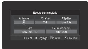 SAMSUNG HL-T7288W - Pour réserver une émission (temps d'écoute) - 3