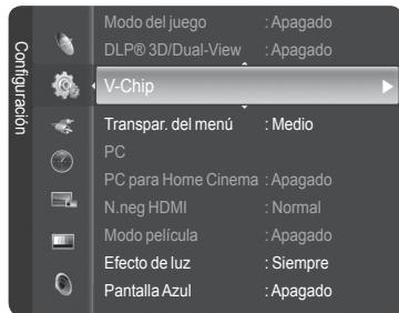 SAMSUNG HL-T7288W - Configuración de las restricciones mediante las “Guias paternas de TV” - 1