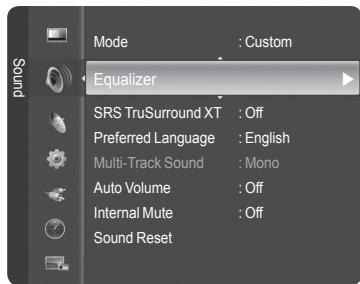 SAMSUNG HL-T7288W - Customizing the Sound - 1
