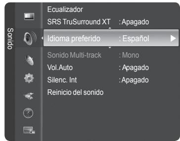 SAMSUNG HL-T7288W - Idioma preferido - 1
