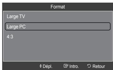 SAMSUNG HL-T7288W - Redimensionnement de l'image (mode PC) - 2