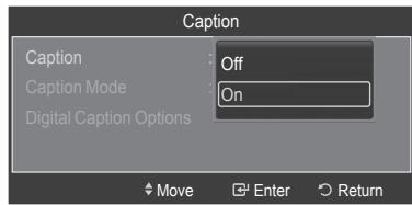 SAMSUNG HL-T7288W - Viewing Closed Captions (On-Screen Text Messages) - Analog - 2