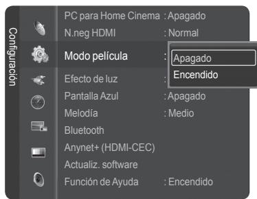 SAMSUNG HL-T7288W - Ajuste de la funciona del modo depellicula-Analógico - 2