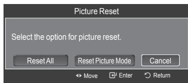 SAMSUNG HL-T7288W - Resetting the Picture Settings - 2