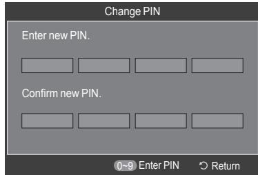 SAMSUNG HL-T7288W - Setting Up Your Personal ID Number (PIN) - 5