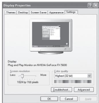 SAMSUNG HL-T7288W - Configuración del software del PC (basado en Windows XP) - 1