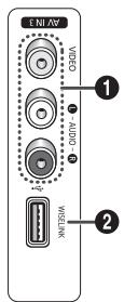 SAMSUNG HL-T7288W - Tomas del panel lateral - 1