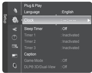 SAMSUNG HL-T7288W - Setting the Time - 1