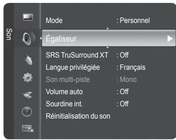 SAMSUNG HL-T7288W - Personnalisation des réglages audio - 1