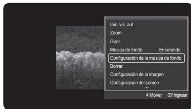 SAMSUNG HL-T7288W - Configuración de la música de fondo - 2