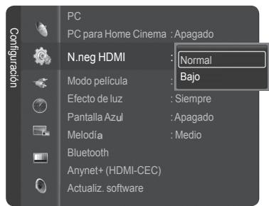 SAMSUNG HL-T7288W - Configuración del nivel de negro HDMI - 2
