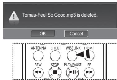 SAMSUNG HL-T7288W - Deleting Multiple Music Files - 5