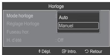 SAMSUNG HL-T7288W - Option 2:Réglage manuel de l'horloge - 1