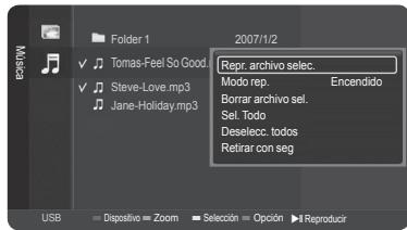 SAMSUNG HL-T7288W - Reproduccion de un archivo de musica - 3