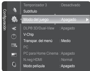 SAMSUNG HL-T7288W - Uso del Modo del jeu - 1