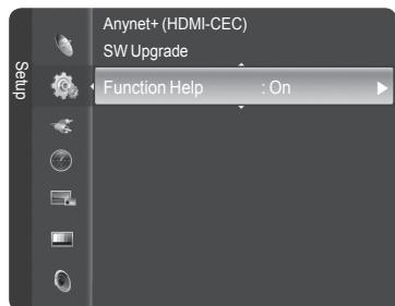 SAMSUNG HL-T7288W - Setting the Function Help - 1