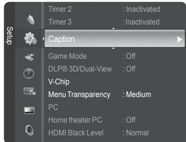 SAMSUNG HL-T7288W - Viewing Closed Captions (On-Screen Text Messages) - Digital - 2