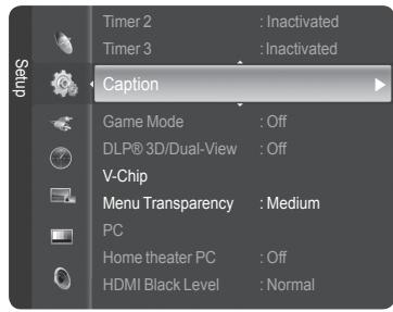 SAMSUNG HL-T7288W - Viewing Closed Captions (On-Screen Text Messages) - Analog - 1