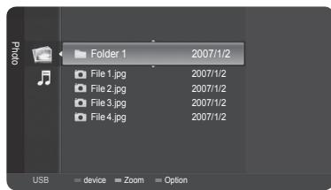SAMSUNG HL-T7288W - Utiliser la liste Photo (JPEG) - 2