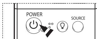 SAMSUNG HL-T7288W - Mise sous tension/hors tension du téléviseur - 1