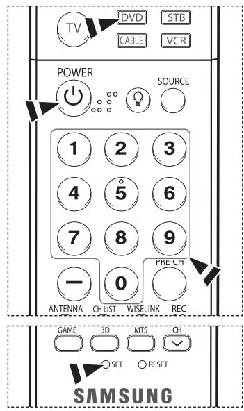 SAMSUNG HL-T7288W - Configuration de la télécommande pour contrôler le récepteur - 1