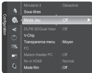 SAMSUNG HL-T7288W - Utilisation du mode Jeu - 1