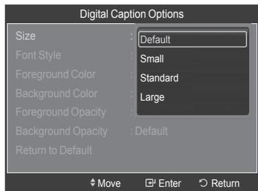 SAMSUNG HL-T7288W - Viewing Closed Captions (On-Screen Text Messages) - Digital - 5