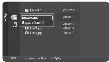 SAMSUNG HL-T7288W - Retrait d'un dispositif USB - 2