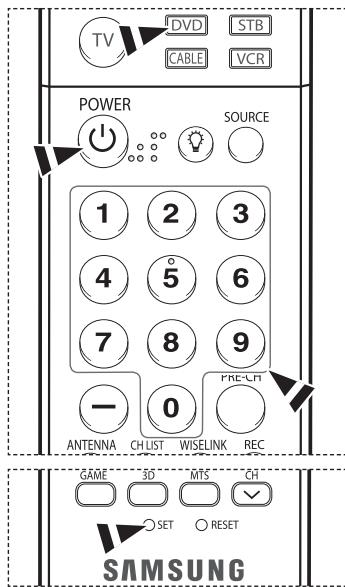 SAMSUNG HL-T7288W - Configuración del mando a distancia para utiliser con el decodificador - 1