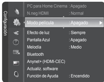 SAMSUNG HL-T7288W - Ajuste de la funciona del modo depellicula-Analógico - 1